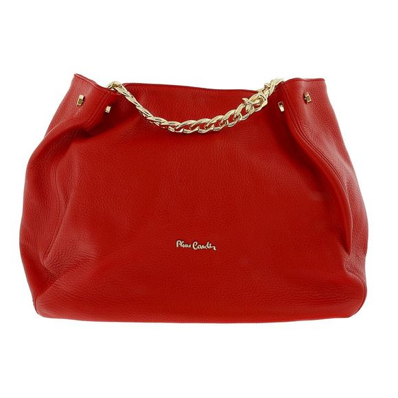 Pierre Cardin Red Leather Relaxed Bucket Bag - Picture 2 of 4